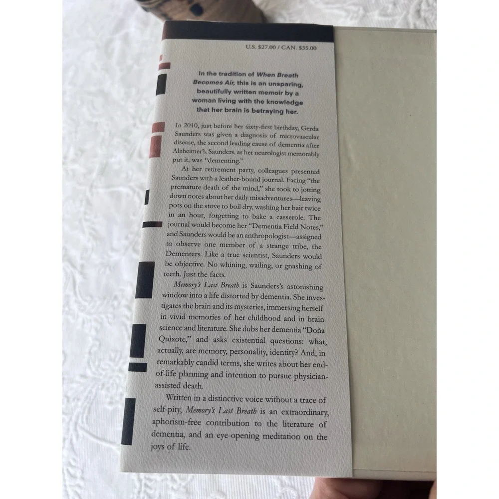 Memory's Last Breath : Field Notes on My Dementia by Gerda Saunders (2017,...